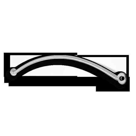Ajw AJW UX1-J72-CV 1 In. Diameter Curved Shower Curtain Rod; 72 In. L - J-Type Flange UX1-J72-CV